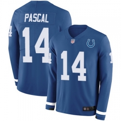 Youth Zach Pascal Limited Jersey 14 Football Indianapolis Colts Blue Therma Long 