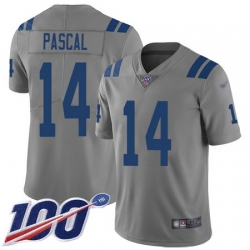 Youth Zach Pascal Limited Jersey 14 Football Indianapolis Colts Gray 100th Season