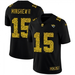 Jacksonville Jaguars 15 Gardner Minshew II Men Nike Leopard Print Fashion Vapor Limited NFL Jersey Black