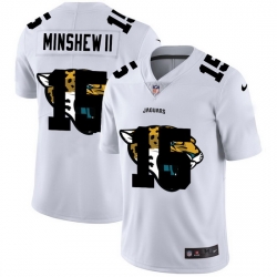 Jacksonville Jaguars 15 Gardner Minshew II White Men Nike Team Logo Dual Overlap Limited NFL Jersey