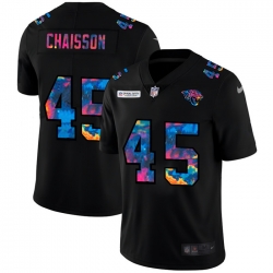 Jacksonville Jaguars 45 K 27Lavon Chaisson Men Nike Multi Color Black 2020 NFL Crucial Catch Vapor Untouchable Limited Jersey