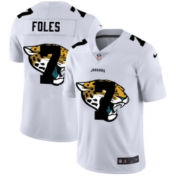 Jacksonville Jaguars 7 Nick Foles White Men Nike Team Logo Dual Overlap Limited NFL Jersey