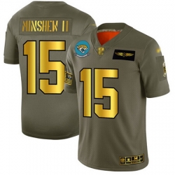 Jaguars 15 Gardner Minshew II Camo Gold Men Stitched Football Limited 2019 Salute To Service Jersey