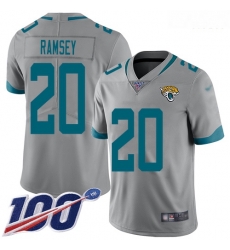 Jaguars 20 Jalen Ramsey Silver Men Stitched Football Limited Inverted Legend 100th Season Jersey