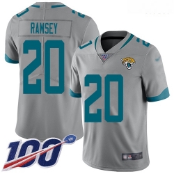 Jaguars 20 Jalen Ramsey Silver Men Stitched Football Limited Inverted Legend 100th Season Jersey