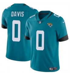 Men Jacksonville Jaguars 0 Gabe Davis Teal Vapor Untouchable Limited Stitched Jersey