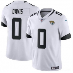 Men Jacksonville Jaguars 0 Gabe Davis White Vapor Untouchable Limited Stitched Jersey