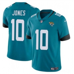 Men Jacksonville Jaguars 10 Mac Jones Teal Vapor Untouchable Limited Stitched Jersey