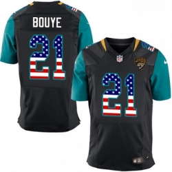 Men Nike Jacksonville Jaguars 21 AJ Bouye Elite Black Alternate USA Flag Fashion NFL Jersey
