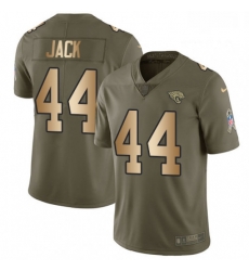 Men Nike Jacksonville Jaguars 44 Myles Jack Limited OliveGold 2017 Salute to Service NFL Jersey