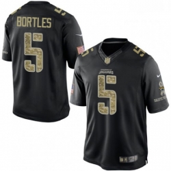 Men Nike Jacksonville Jaguars 5 Blake Bortles Limited Black Salute to Service NFL Jersey