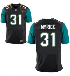 Mens Jacksonville Jaguars #31 Jalen Myrick Black Elite Jersey
