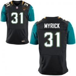 Mens Jacksonville Jaguars #31 Jalen Myrick Black Elite Jersey