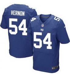 Nike Giants #54 Olivier Vernon Royal Blue Team Color Mens Stitched NFL Elite Jersey