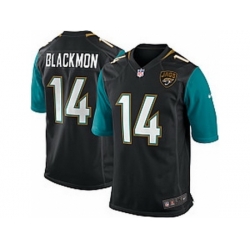 Nike Jacksonville Jaguars 14 Justin Blackmon Black Game NFL Jersey
