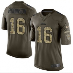 Nike Jacksonville Jaguars #16 Denard Robinson Green Men 27s Stitched NFL Limited Salute to Service Jersey