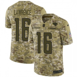 Nike Jacksonville Jaguars 16 Trevor Lawrence Camo Men Stitched NFL Limited 2018 Salute To Service Jersey