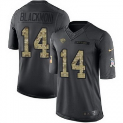 Nike Jaguars #14 Justin Blackmon Black Mens Stitched NFL Limited 2016 Salute To Service Jersey