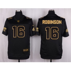 Nike Jaguars #16 Denard Robinson Black Mens Stitched NFL Elite Pro Line Gold Collection Jersey