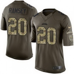 Nike Jaguars #20 Jalen Ramsey Green Mens Stitched NFL Limited Salute to Service Jersey