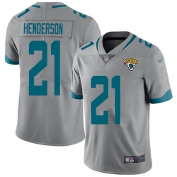 Nike Jaguars 21 C J  Henderson Silver Men Stitched NFL Limited Inverted Legend Jersey