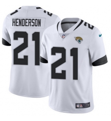 Nike Jaguars 21 C J  Henderson White Men Stitched NFL Vapor Untouchable Limited Jersey