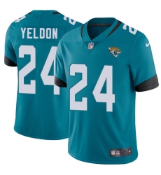 Nike Jaguars #24 T J  Yeldon Teal Green Alternate Men Stitched NFL Vapor Untouchable Limited Jersey