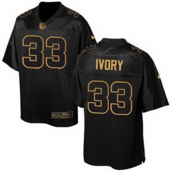 Nike Jaguars #33 Chris Ivory Black Mens Stitched NFL Elite Pro Line Gold Collection Jersey