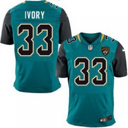 Nike Jaguars #33 Chris Ivory Teal Green Team Color Mens Stitched NFL Elite Jersey
