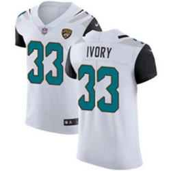 Nike Jaguars #33 Chris Ivory White Mens Stitched NFL Vapor Untouchable Elite Jersey