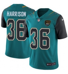 Nike Jaguars #36 Ronnie Harrison Teal Green Team Color Mens Stitched NFL Vapor Untouchable Limited Jersey