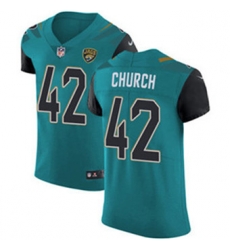 Nike Jaguars #42 Barry Church Teal Green Team Color Mens Stitched NFL Vapor Untouchable Elite Jersey