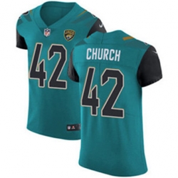 Nike Jaguars #42 Barry Church Teal Green Team Color Mens Stitched NFL Vapor Untouchable Elite Jersey