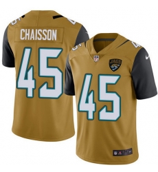 Nike Jaguars 45 K 27Lavon Chaisson Gold Men Stitched NFL Limited Rush Jersey