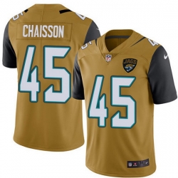 Nike Jaguars 45 K 27Lavon Chaisson Gold Men Stitched NFL Limited Rush Jersey