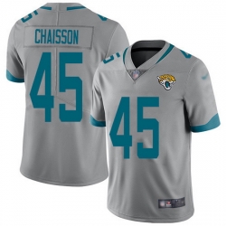 Nike Jaguars 45 K 27Lavon Chaisson Silver Men Stitched NFL Limited Inverted Legend Jersey