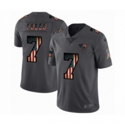 Nike Jaguars 7 Nick Foles 2019 Salute To Service USA Flag Fashion Limited Jersey