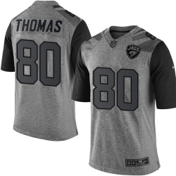 Nike Jaguars #80 Julius Thomas Gray Mens Stitched NFL Limited Gridiron Gray Jersey