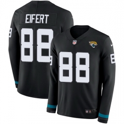 Nike Jaguars 88 Tyler Eifert Black Team Color Men Stitched NFL Limited Therma Long Sleeve Jersey