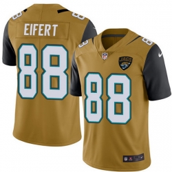 Nike Jaguars 88 Tyler Eifert Gold Men Stitched NFL Limited Rush Jersey