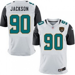 Nike Jaguars #90 Malik Jackson White Mens Stitched NFL Elite Jersey