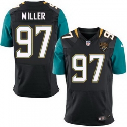 Nike Jaguars #97 Roy Miller Black Alternate Mens Stitched NFL Elite Jersey