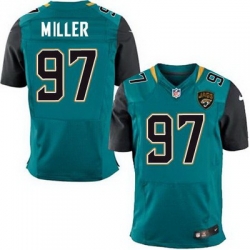 Nike Jaguars #97 Roy Miller Teal Green Team Color Mens Stitched NFL Elite Jersey