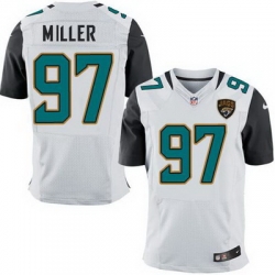 Nike Jaguars #97 Roy Miller White Mens Stitched NFL Elite Jersey