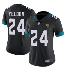 Nike Jaguars #24 T J  Yeldon Black Team Color Women Stitched NFL Jersey