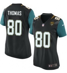 Nike Jaguars #80 Julius Thomas Black Alternate Womens Stitched NFL Elite Jersey