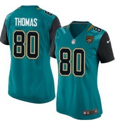 Nike Jaguars #80 Julius Thomas Teal Green Team Color Womens Stitched NFL Elite Jersey