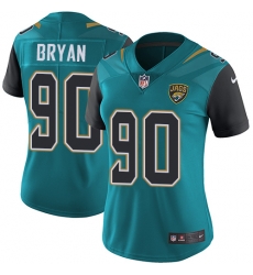 Nike Jaguars #90 Taven Bryan Teal Green Team Color Womens Stitched NFL Vapor Untouchable Limited Jersey