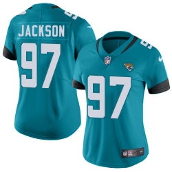 Nike Jaguars #97 Malik Jackson Teal Green Alternate Women Stitched Jersey