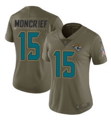 Nike Limited Womens Donte Moncrief Olive Jersey NFL #15 Jacksonville Jaguars 2017 Salute to Service